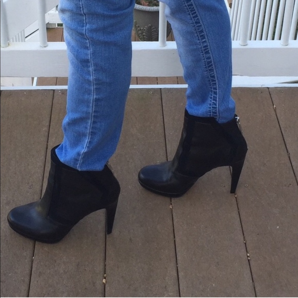 Black Leather & Suede Booties PRICE ⬇️